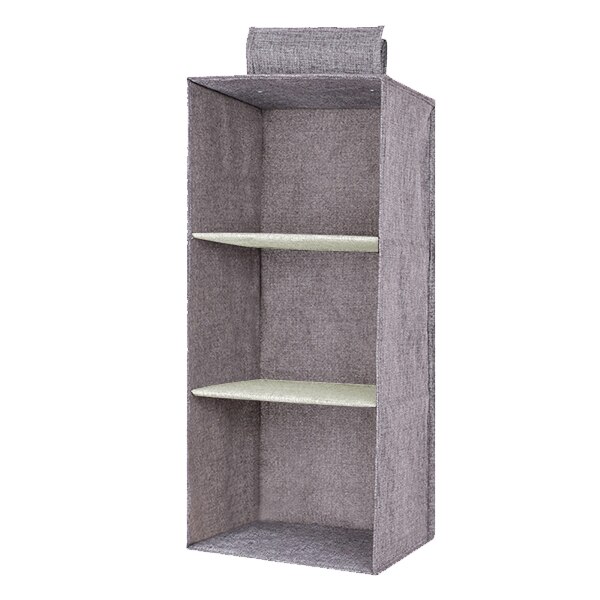 Household Clothes Hanging Drawer Box Storage Wall Wardrobe Closet Organizer Shelves Organizadores clothes organizer: 3 layer gray