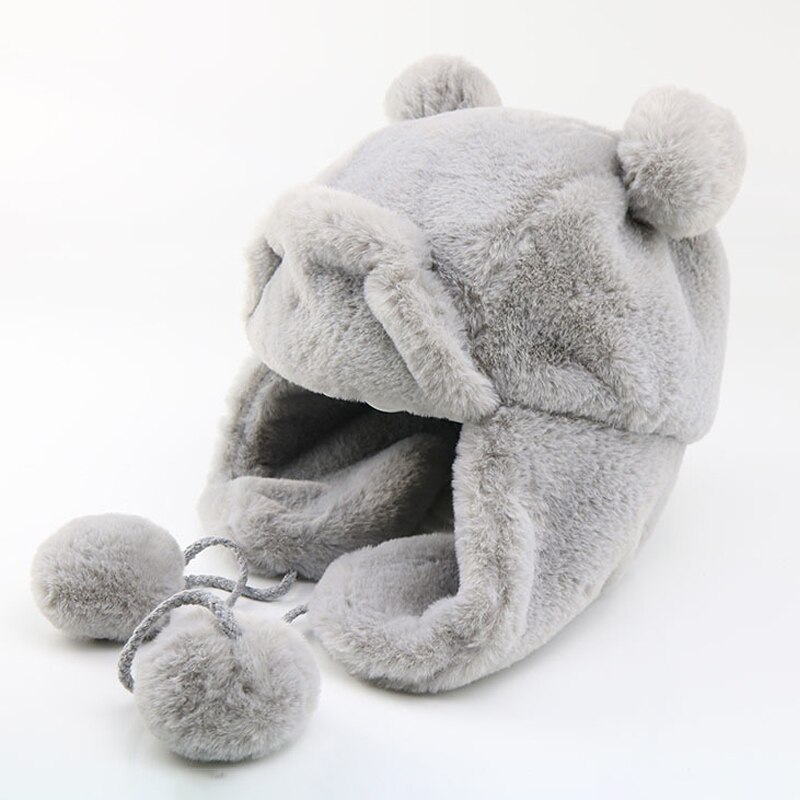 Katoenen kindergebreide muts met dikke oorkleppen, kindermuts, oorbeschermende babymutsen, wintermuts voor kinderen, muts met bewegende oren