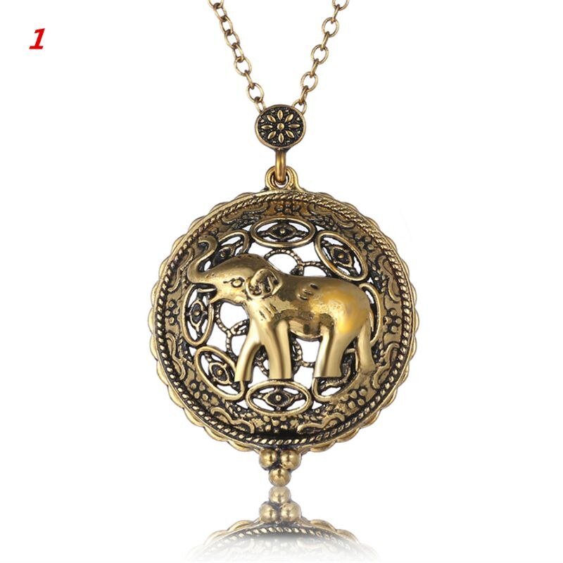 Vintage chaîne loupe collier pendentif grand-mère métal Antique loupe: 1
