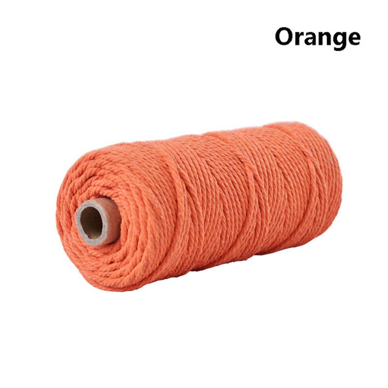 1 rol 3mm 100m natuurlijk kleurrijk katoenen gevlochten koord macramé touw diy handgemaakt handgemaakt kleurrijk ambachtelijk touw touw: 11