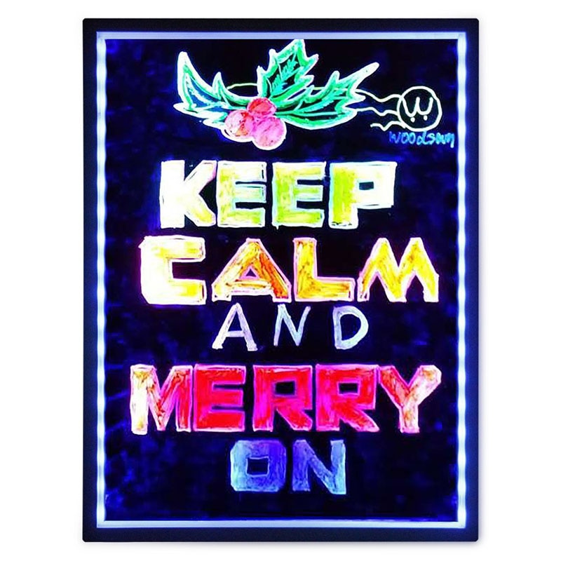 12"x16" Flashing Illuminated Erasable Neon LED Writing Board Menu Sign without Support YLW004