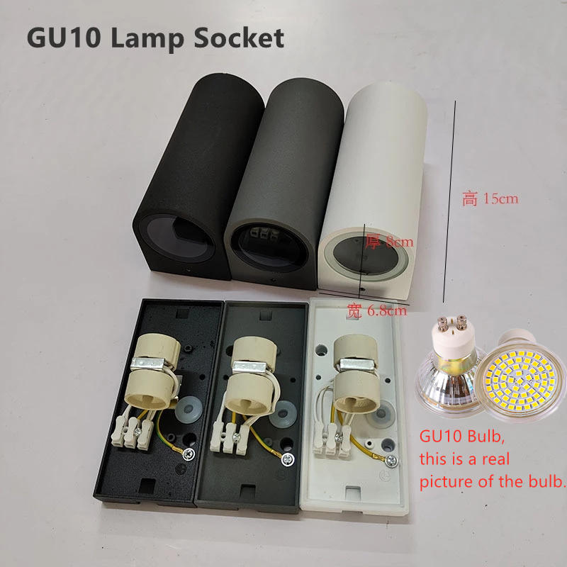 Led Outdoor Wandlamp 5W 10W GU10 Up En Down Lichtgevende Wandlamp Waterdichte Tuin Exterieur Villa Binnenplaats veranda Sconces Licht