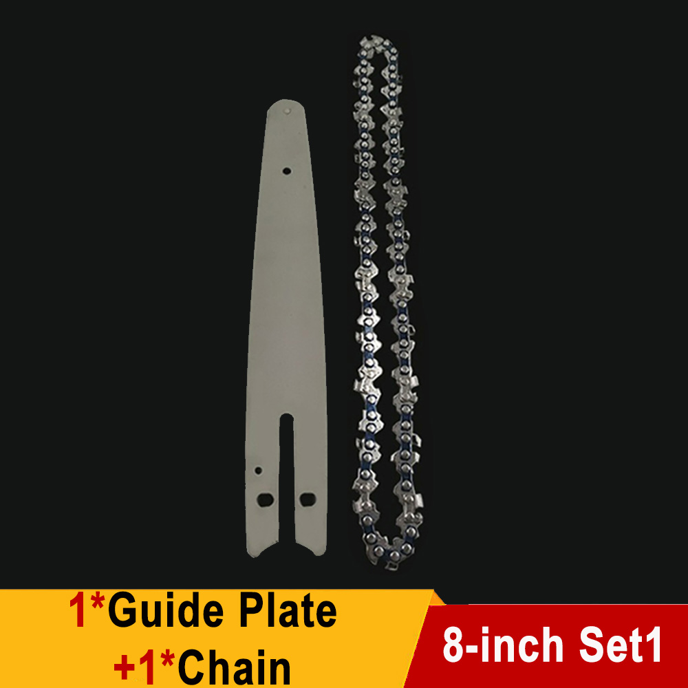 8 Inch Chainsaw Chain for Wood Cutting Cordless Chain Saw Bar Mini Electric Rechargeable Saw Blade Logging Saw Chain Accessories: Yellow