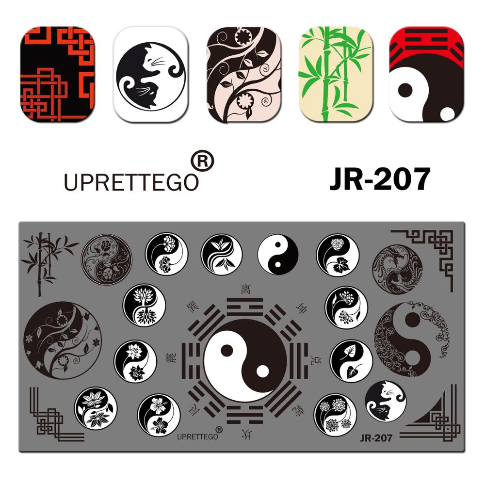 Rustfrit stål prægeplade skabelon mælkebøtte panda måne engel yin yang påske alien space flower negle værktøj  jr201-210
