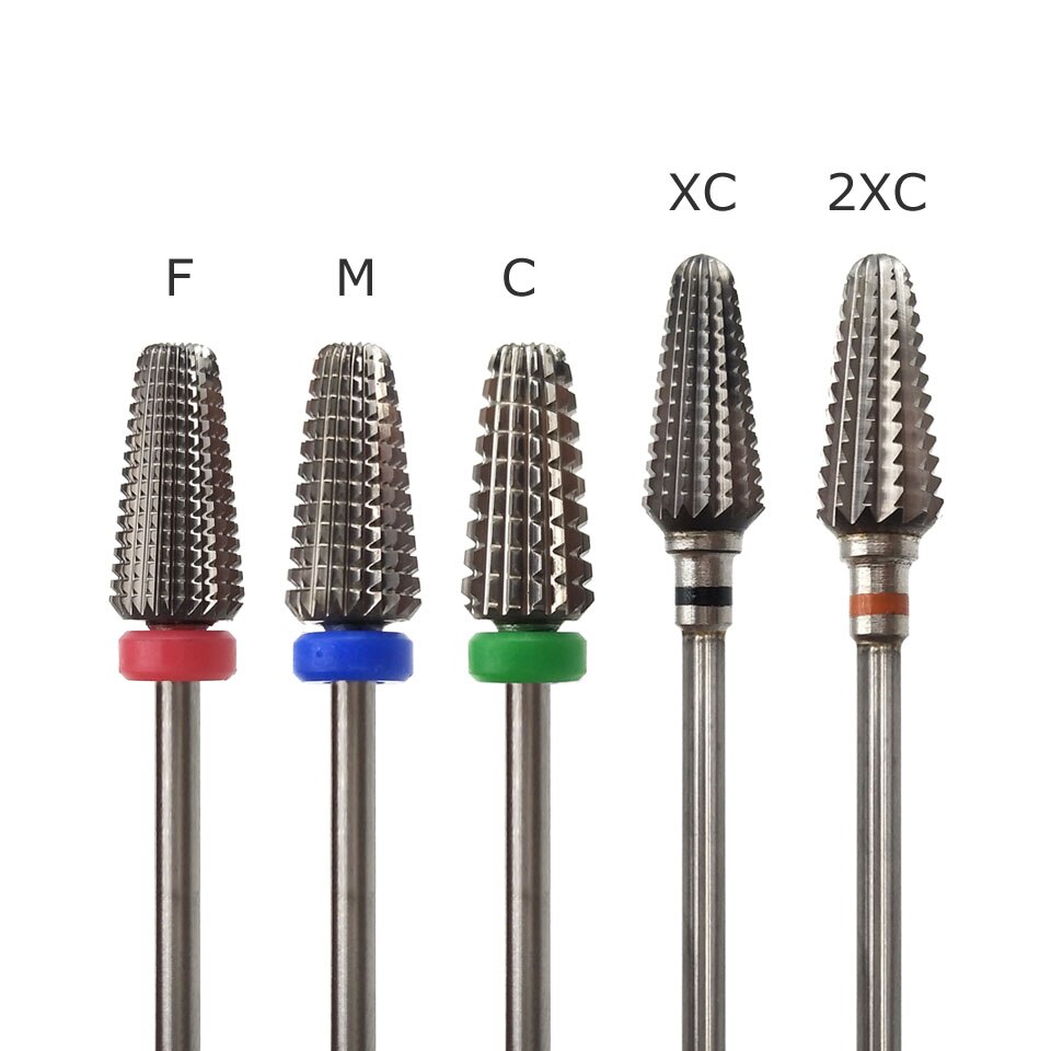 Brocas de carburo de tungsteno HYTOOS Tornado, brocas para manicura de 3/32 ", accesorios para taladro eléctrico, lima de uñas, herramientas de corte de fresado