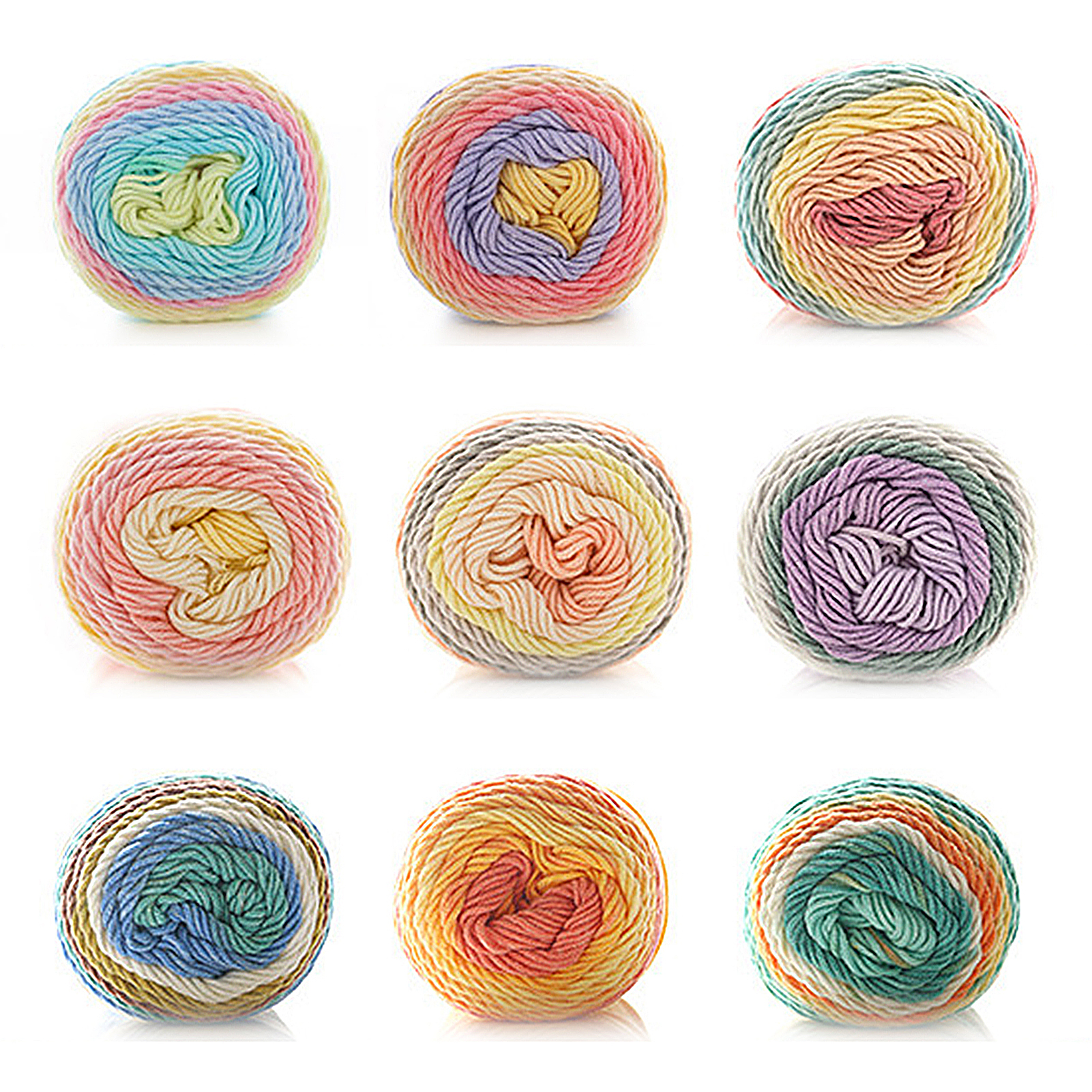 193m/1Roll Colorful Woolen Yarn Cotton Knitting Yarn Crochet Yarn for Knitting Wool Yarn DIY Sweater Scarf Hand Knitting Yarns
