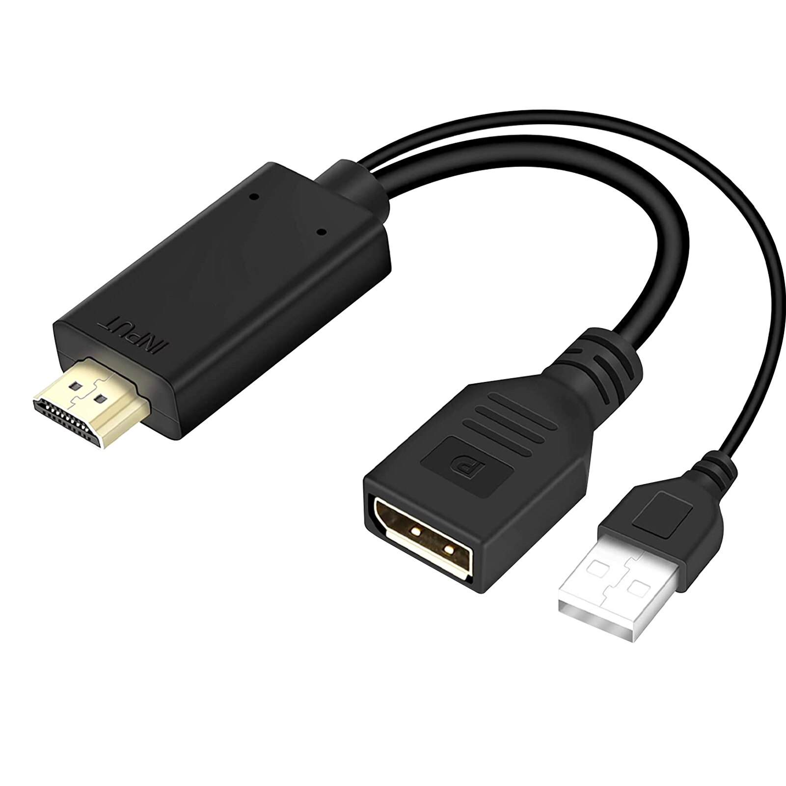 Bluelans Portable PVC 4K 60Hz HDMI-compatible to DisplayPort Adapter Cable Converter for Desktop Computer