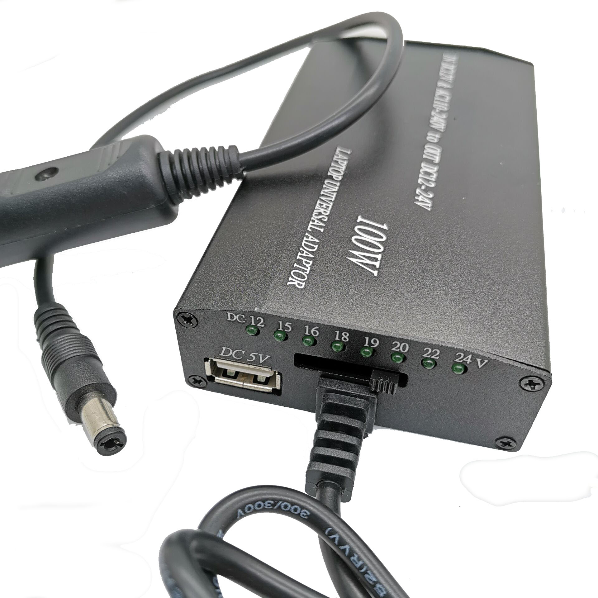 Voor Laptop In Auto Dc Lader Notebook Ac Adapter Voeding 100W Universele Zwart Ondersteuning