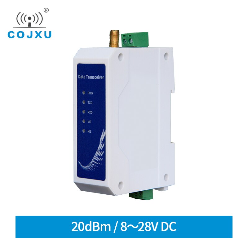 E95- dtu (433 l 20-232) sx1278 410-441 mhz 20 dbm 3km bereik 12v 24v rs232 modbus din rail 433 mhz lora modem