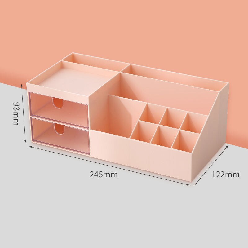 Multifunctional Pen Holder Organizer Cute Student Desktop Stationery Storage Box Office Drawer Pen Case: D