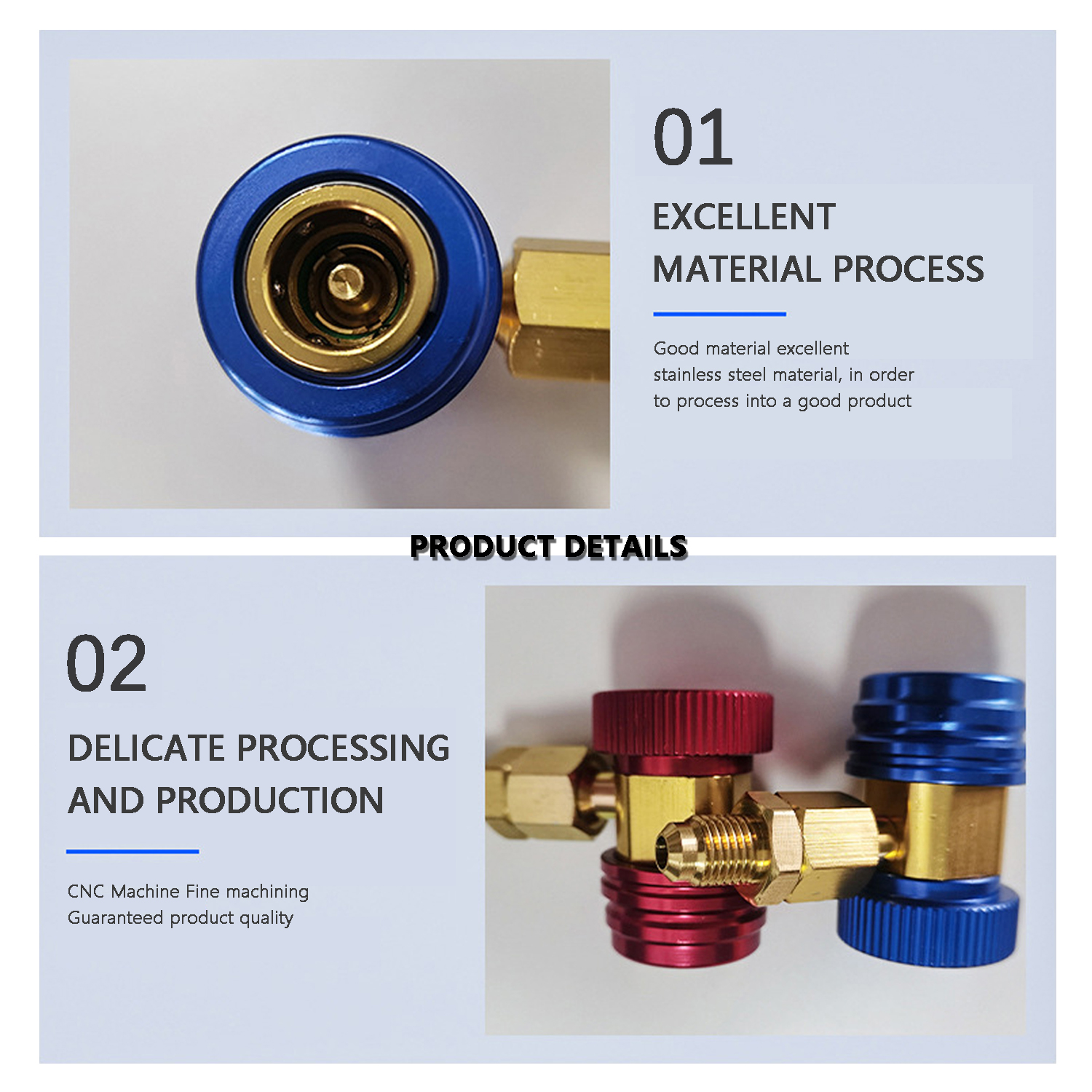 NEUE Freon R134A H/L Auto Auto Schnell Koppler Stecker Durcheinander Adapter Klimaanlage Kältemittel Einstellbare AC vielfältig Messgerät