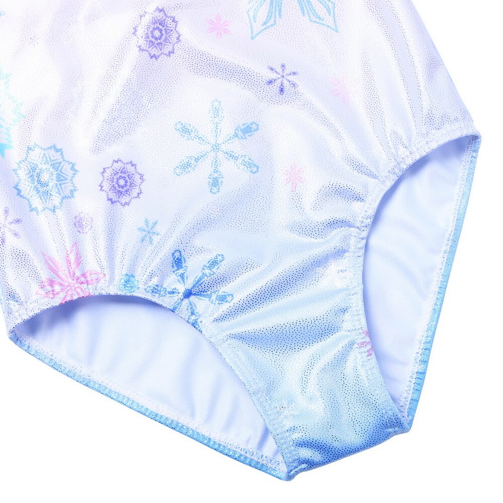 BAOHULU 3-12Y Girls Snowflake Gymnastics Leotards Jumpsuit Kids Tank Athlete Gymnast Bodysuit Gymnastic Skating Costume