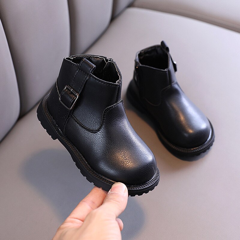 Martin kinder herfst winter enkel leren laarzen kinderen winterschoenen voor babymeisjes sportschoenen warme laarzen 1 2 3 4 5 6