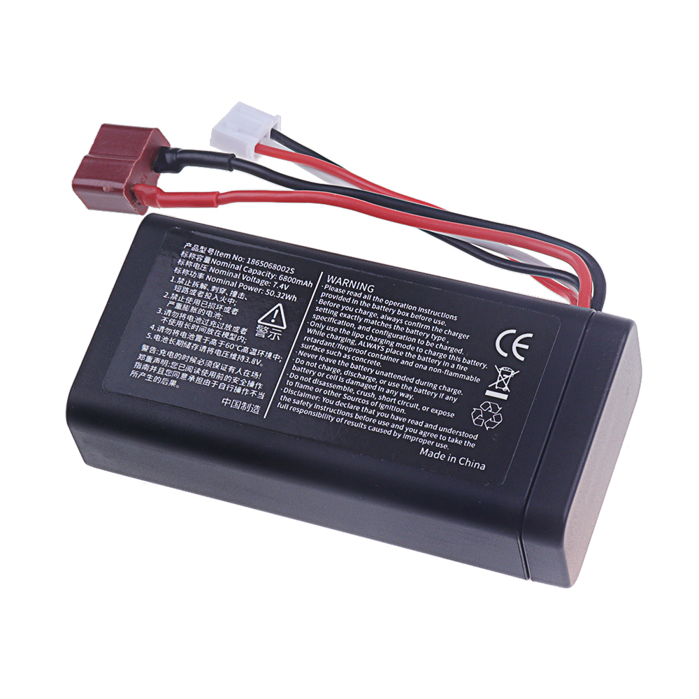 7,4 V 6800 mAh 18650 Lipo-Akku für Wltoys 12428 104009 12423 10428 12429 12401 12402 12402A RC Auto Ersatzteile 2s 7,4 V Bateria