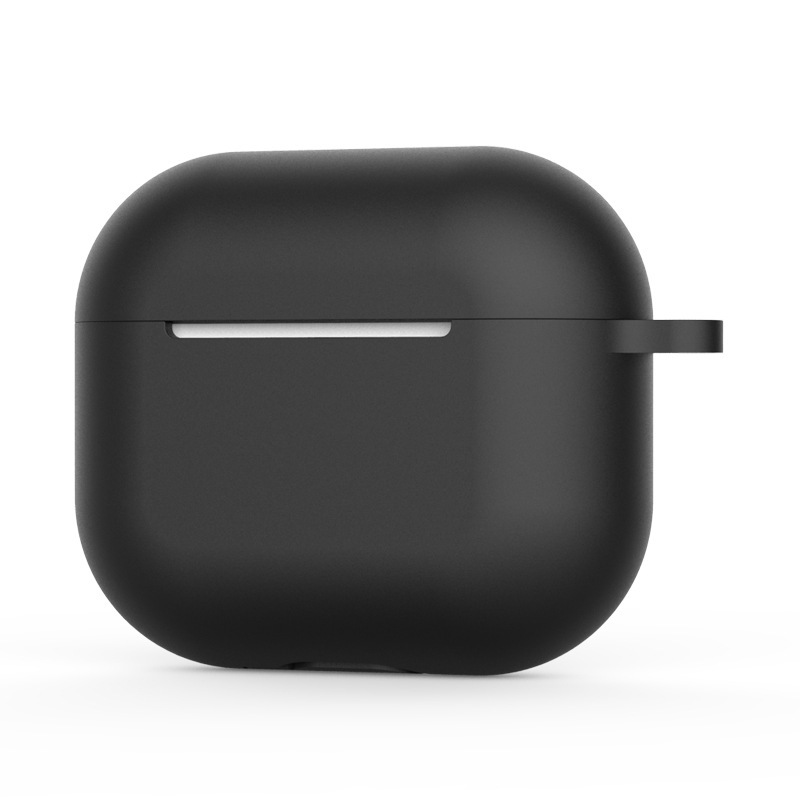 Soft Silicone Case For Apple AirPods 3 Case headphone accessories wireless Bluetooth headset cover with hook hole for airpods 3: Lvory