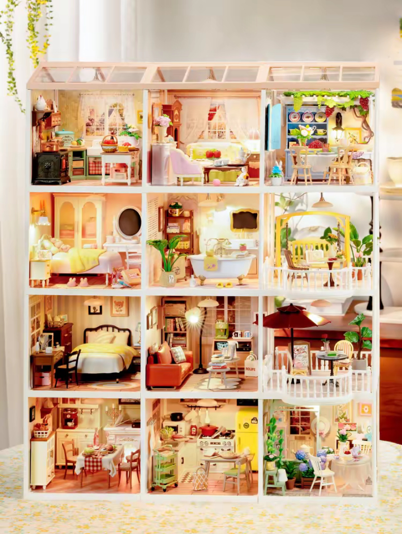 DW023 DW024 DW025 models DIY mould building house kits for Christmas