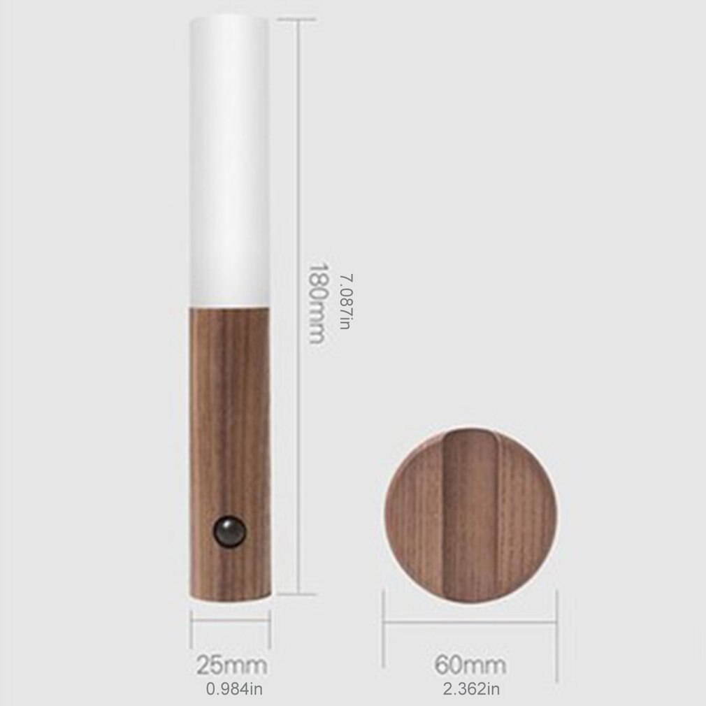 Wireless LED Door Lock Light Auto Sensor Motion Detector Lamp Kitchen Stairway Intelligent Wall Night Warm Light USB Recharge