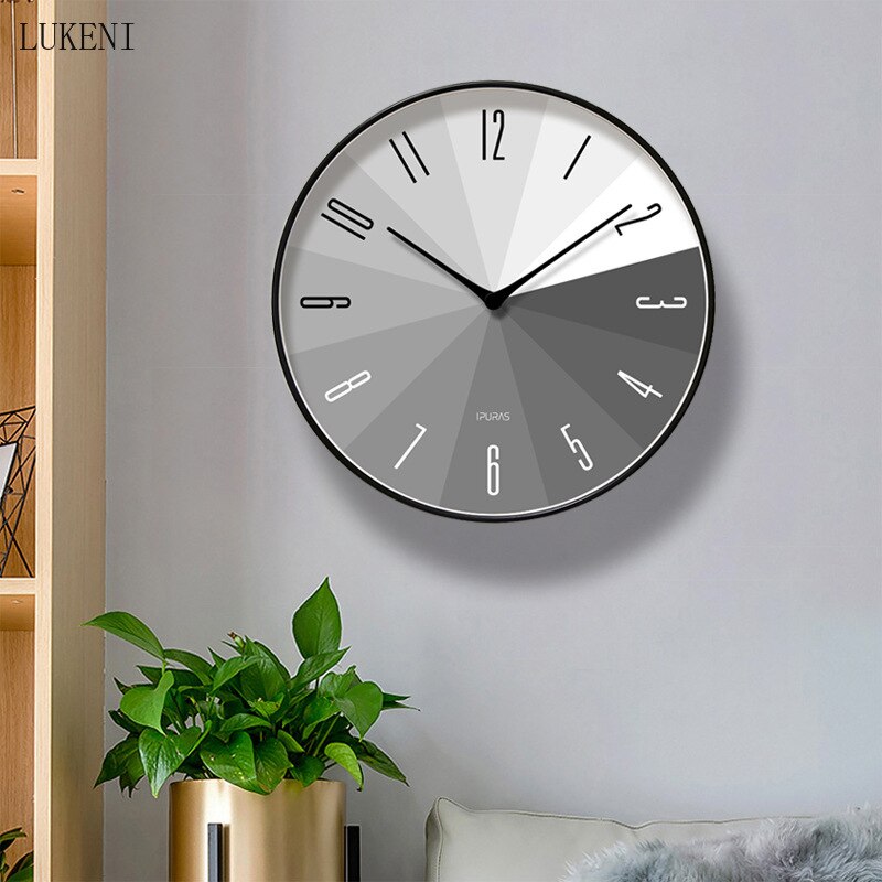 Gray Classic Silent Wall Clock Ten Inch/ Twelve Inch/ Fourteen Inch Home Decor Wall Decor