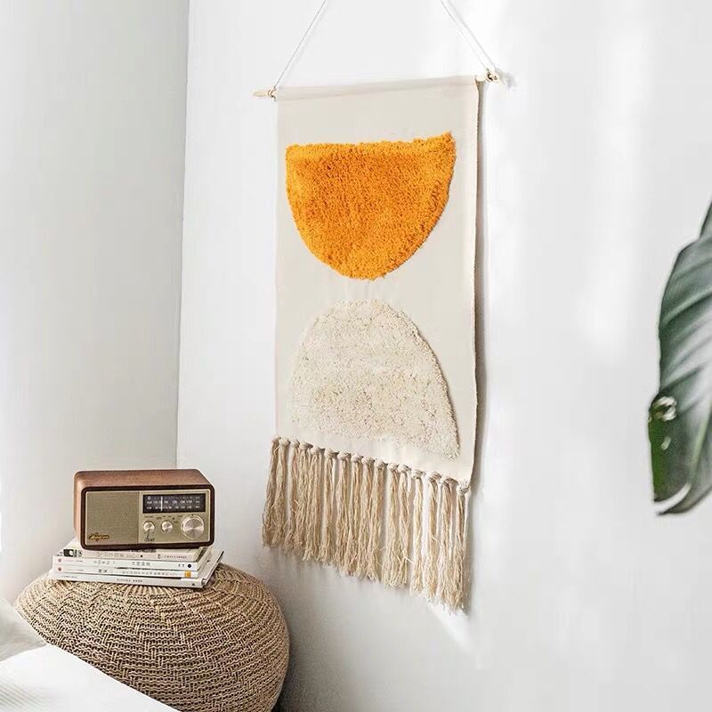 Tenture murale à motifs géométriques style Boho, accessoires de décoration pour la maison, coton et lin, tissé à la main, Art de la maison