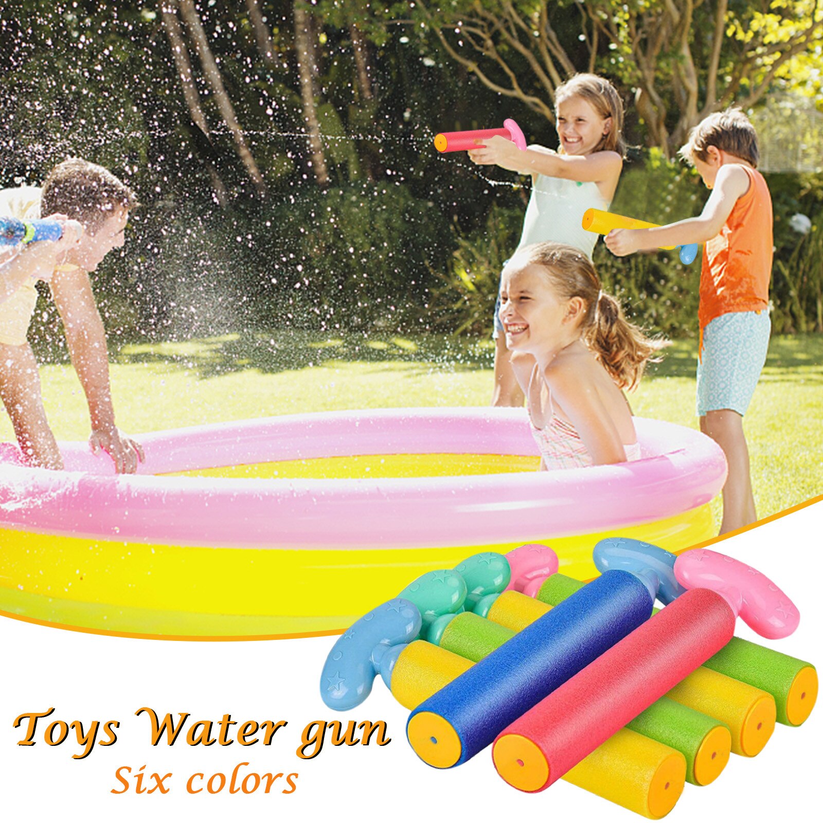 6PC Educational Children's Indoor And Outdoor Water War And Water Sprayparty Toy Play Childen Squirt Beach Toys