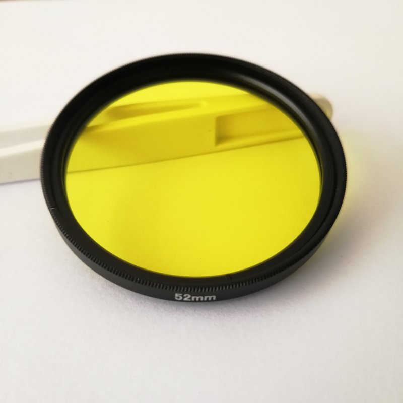 52mm 490nm ir infrarødt langpasfilter gult optisk glas  jb490 gg495 til kamerafotografering