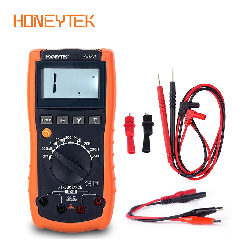 Honeytek digitaalinen monitoimi lcr mittari kapasitanssi induktanssi ohm yleismittari esr kondensaattori testeri induktanssi mittari lcr 4070d