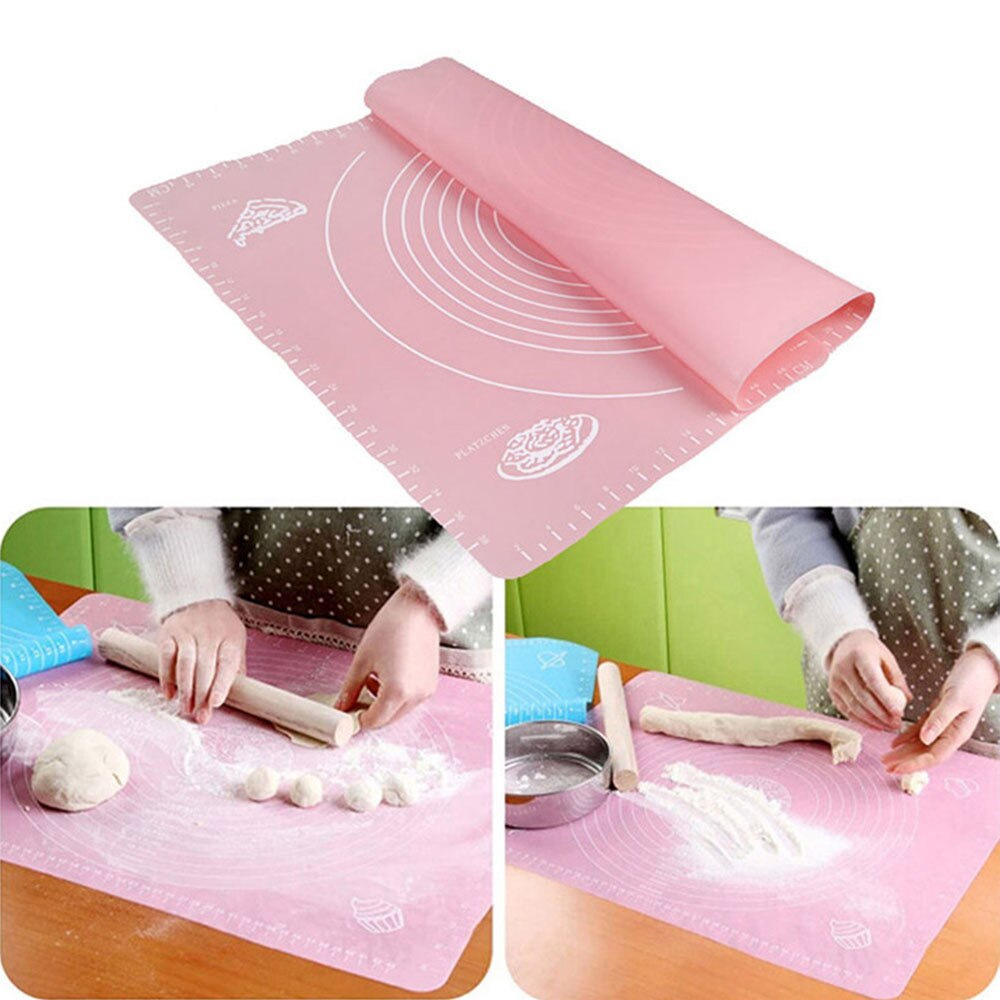 Silicone Dough Flour Cutting Mat Heat Resistance Pastry Boards Rolling Fondant Mat Pad Kitchen Cooking Boards Cake Baking Tools