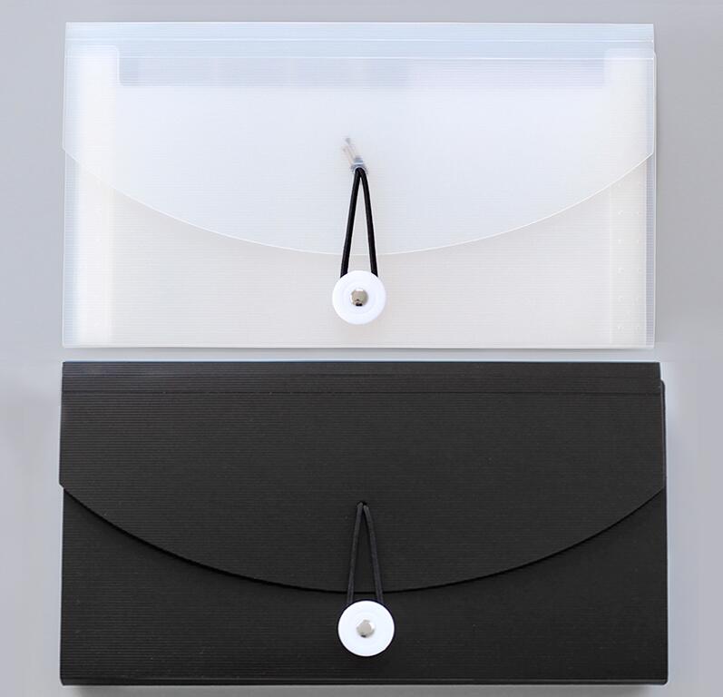 Deli 2PCS File Folder Organ Bag A5 Organizer box Paper Holder Document Folder Multi-function Storage Finishing Office Supplies: BLACK AND WHITE