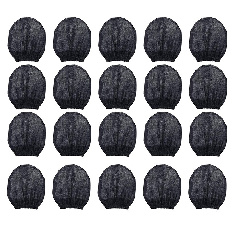 Housse de micro jetable Non tissée, protège du vent et des filtres pour karaoké: Black