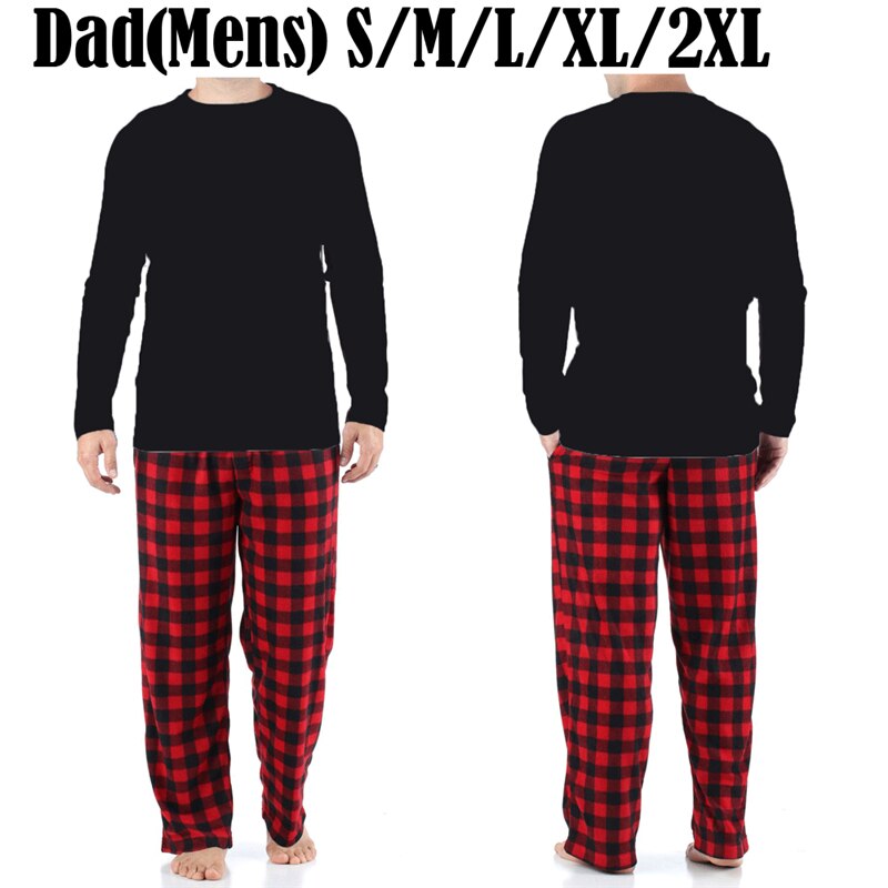 Saapuvat perhe joulupyjamat perhe yhteensopivat mustat pyjamat vaatteet setti aikuinen lapsi tyttö yöpuvut perhe look asu xxl: Isä s