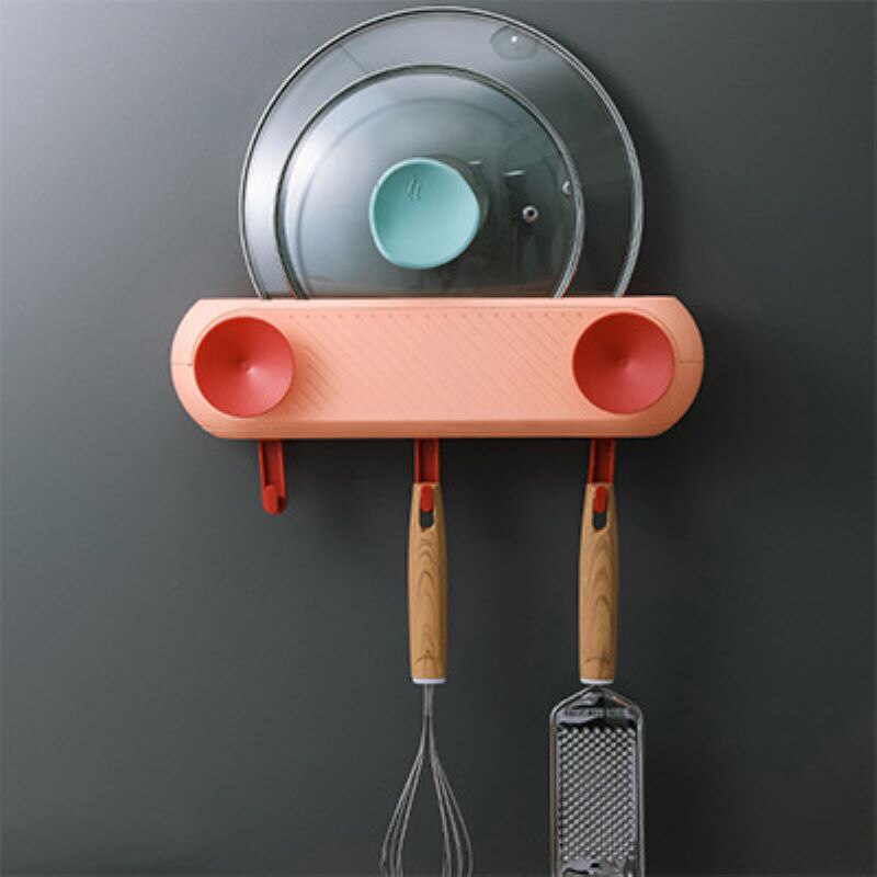 Pokrywka garnka cięcie tekturowa podkładka stojak wolny perforacja ścienna wisząca doniczka pokrywka garnka stojak z pokrywą z hakami naczynia kuchenne organizator przechowywanie w domu: biały