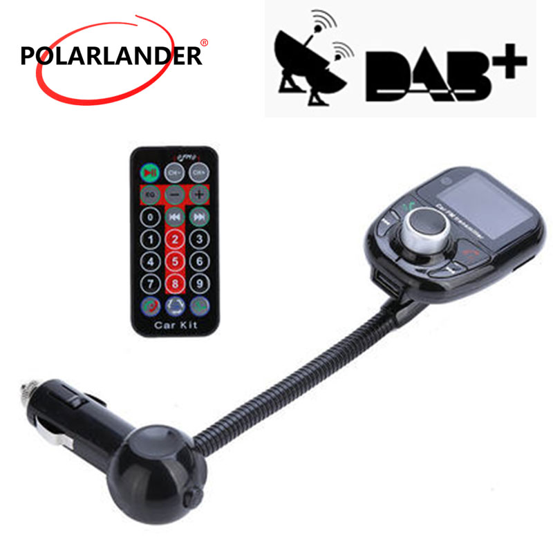 Digital DAB/DAB+ Receiver Antenna Charging Ports MP3 Player Hands free Bluetooth LCD Display Car Kit FM Transmitter TF USB