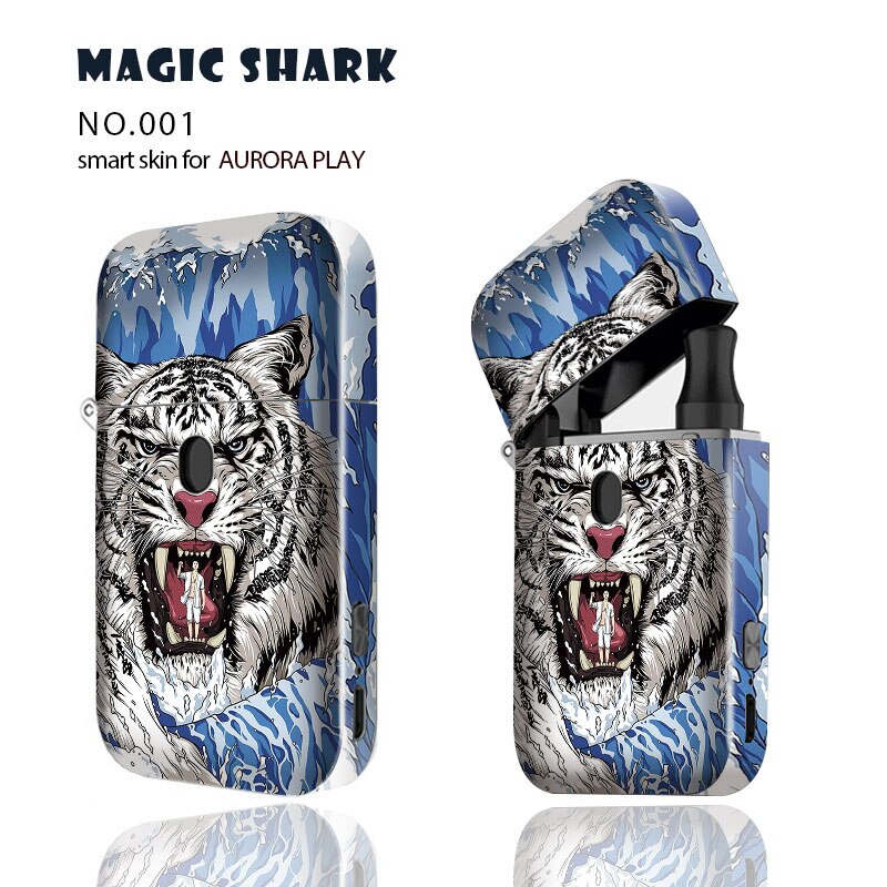 Magie Shark Coole Leopard Fuchs Tiger Lion Wolf PVC Fall Aufkleber Haut Abdeckung Warp Film für Aurora Spielen 001 -010