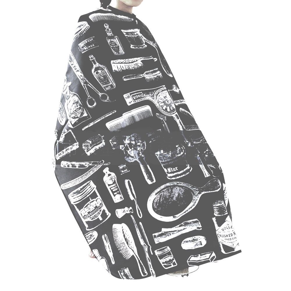 All-metal barber hair clipper electric hair trimmer men cordless hair cutter machine hair cut LCD rechargeable: Haircut apron