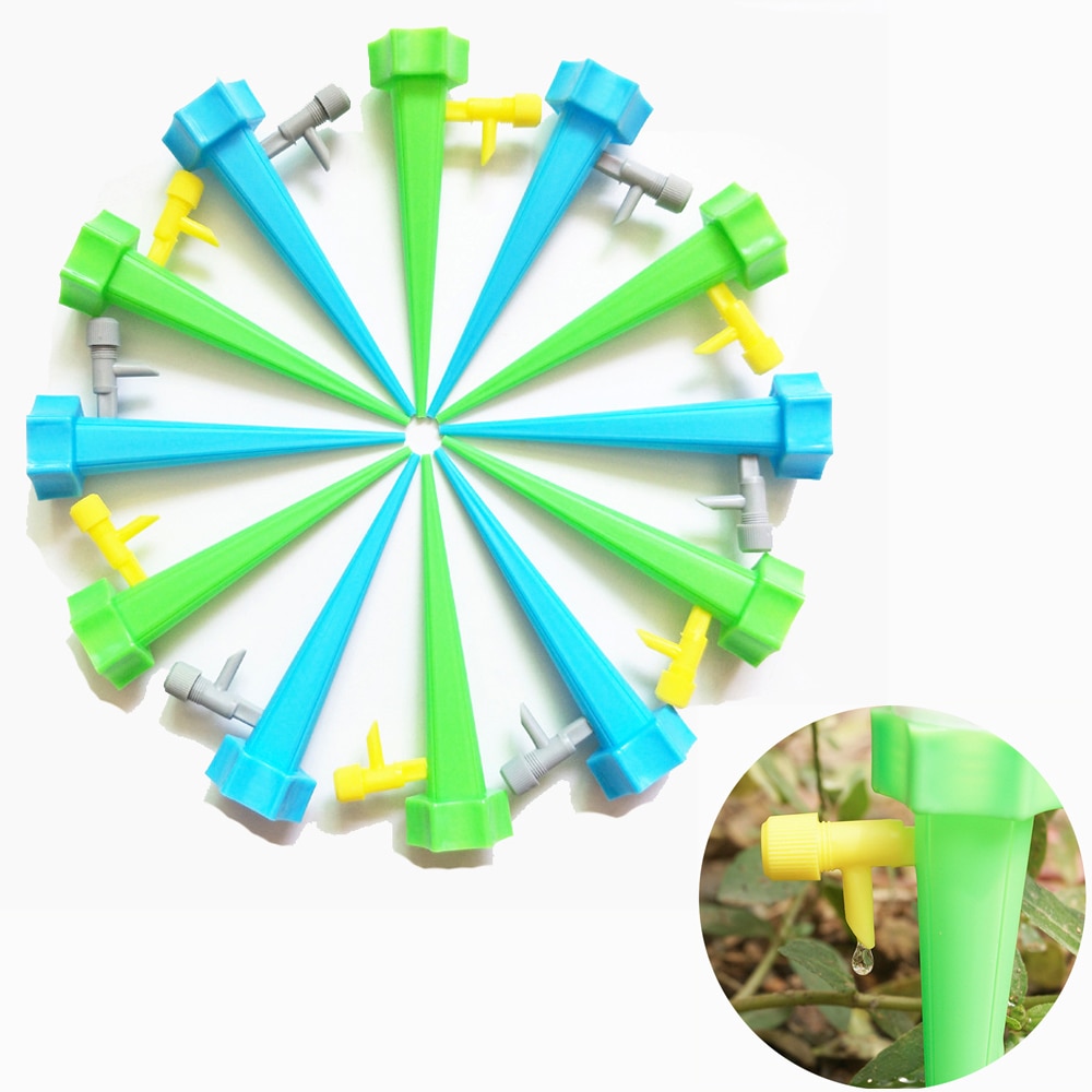 Kit de riego automático, válvula de goteo, sistema ajustable de picos de plantas de interior, Serie de riego de flores en maceta para jardín