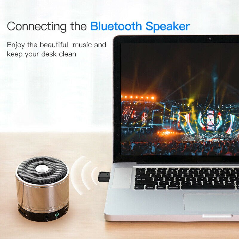 Bluetooth USB Adapter Bluetooth5.0 Wireless USB o Receiver for Desktop Computer Transmitter Mouse Keyboard Printer