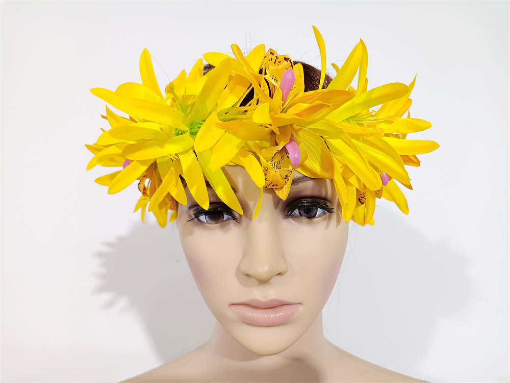 ragno giglio Orchidea Fiore fascia Hula ballerina Ragazza Copricapo Prestazioni per feste Hawaii Ghirlanda Accessori per capelli Vendita calda