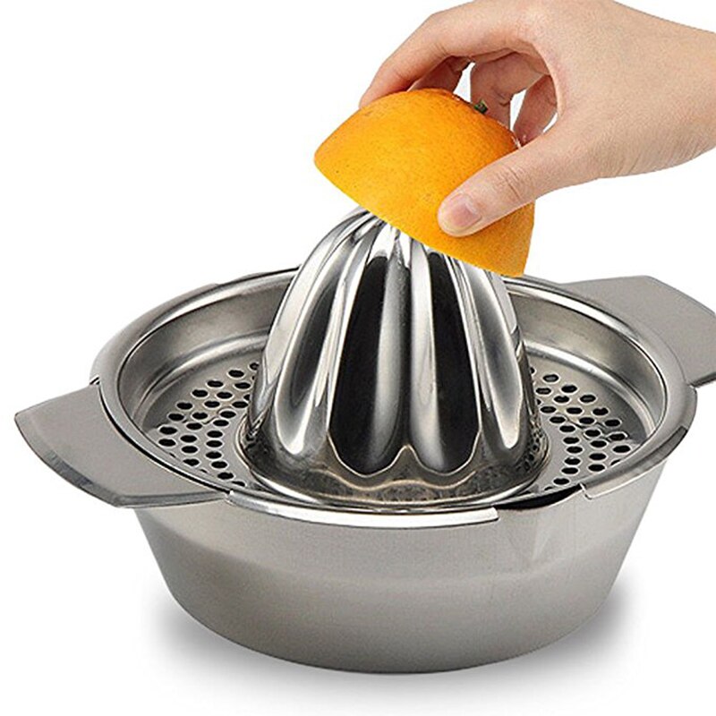 1 PC Stainless Steel Press Fruit lemon Orange Citrus Squeezer with Strainer Bowl Manual kitchen bar Food Processor