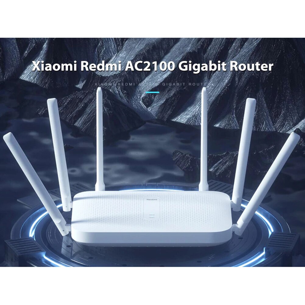 Xiaomi redmi roteador ac2100 gigabit 2.4g 5g banda dupla sem fio wi-fi roteador 128m ram cobertura de sinal externo amplificador repetidor