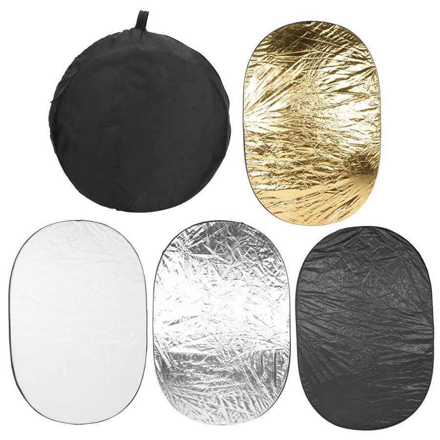 100X150CM Photography Light Reflector 5in1 Circular Collapsible Reflector Panel