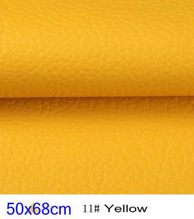 50x68cm Pu Synthetic Leather Material Leather Upholstery Fabric For Car Seat Tissu Simili Cuir Kunstleer Stof Tela Para Mueble: 11 yellow