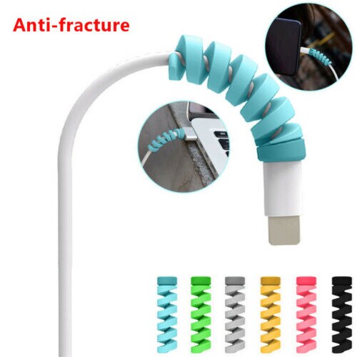 5Pcs Usb Charger Kabel Snoer Winder Organizer Protector Saver Cover Data Lijn Mouw Voor Apple Iphone 8 X Usb charger Cable Koord