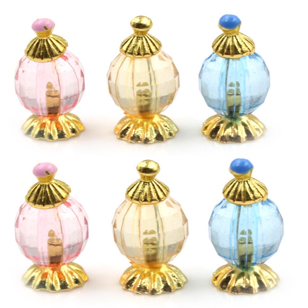 3 Stks/set Miniatuur 1:12 Parfum Make Flessen Lade Sets Roze Voor Pop Poppenhuis Badkamer Accessoires