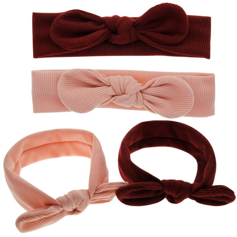 Baby Zubehör Headwear Niedlichen Baby Jungen Mädchen freundlicher Kleinkind Solide Rippen Hairband Stirnband strecken Turban Kaninchen Kopf wickeln