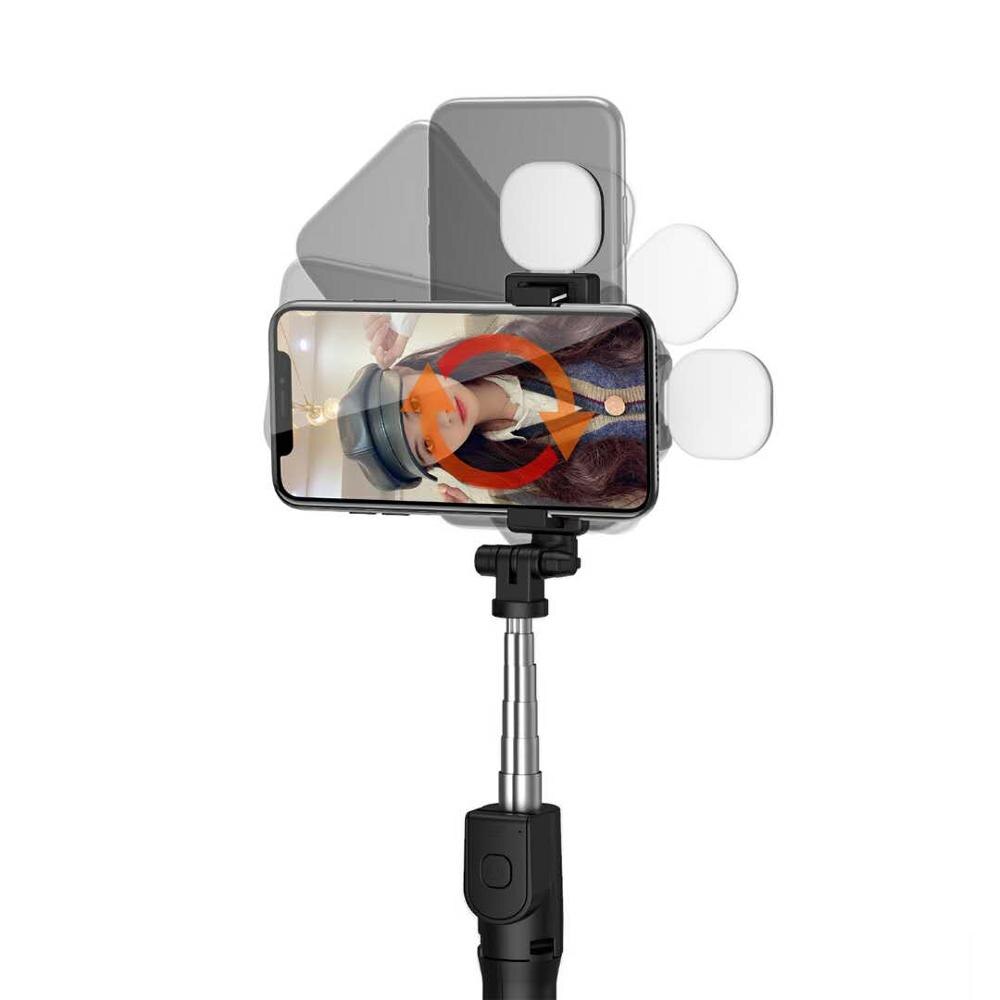 4 in 1 selfie ring light wireless Bluetooth selfie stick mini tripod Handheld Extendable selfie stick With Remote