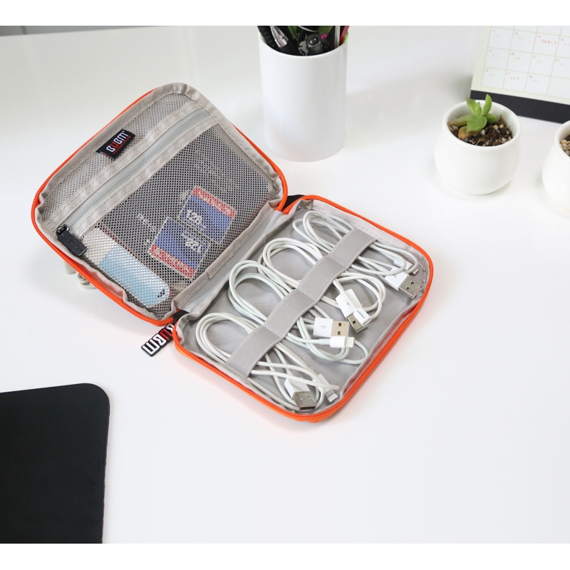 BUBM Reise Kabel Tasche Elektronik Veranstalter, Digital Speicher Tasche für USB Kabel, Kopfhörer Draht, Stift, Energie Bank Reise Bausatz fallen