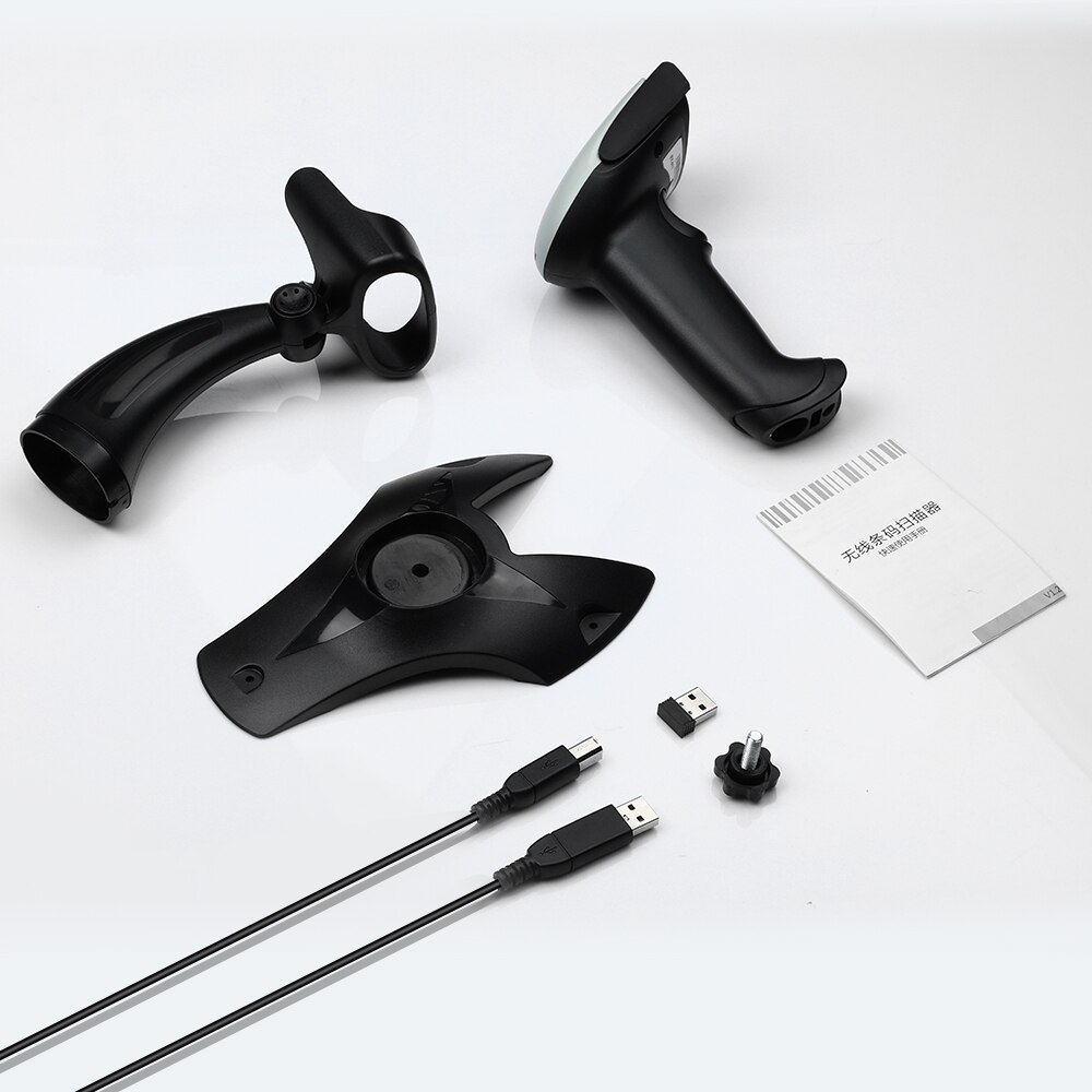 Eyoyo Wireless 2D Barcode Scanner with Adjustable Stand, Bluetooth & 2.4G Wireless & USB Wired Handheld Barcode Reader 1D OR