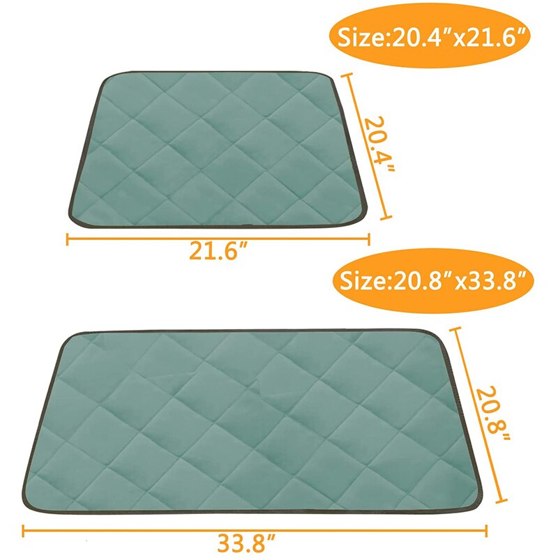 Matelas à langer lavable et réutilisable, lit pour chien, tapis de voiture pour chien, ensemble 2 pièces (1 grand et 1 petit)