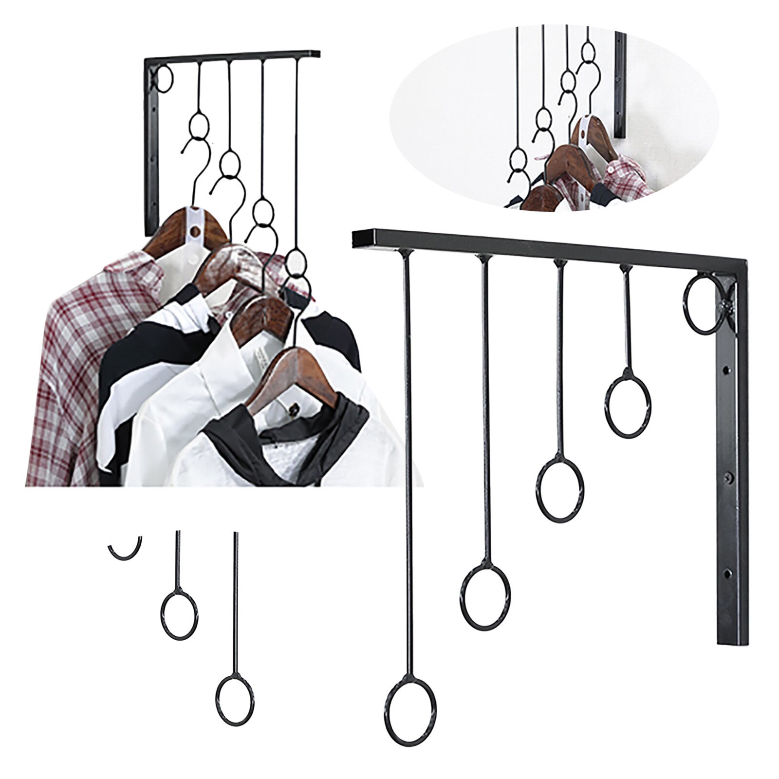 Présentoir mural pour vêtements, porte-robe, organisateur de vêtements