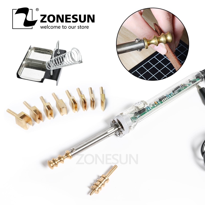 ZONESUN 10 Stck Einzel Linie 1-8mm Leder Rand Für Abdichtung DIY Werkzeug Durcheinander Lözehn Lron Rand Kennzeichnung leathercraft Werkzeug Embosser